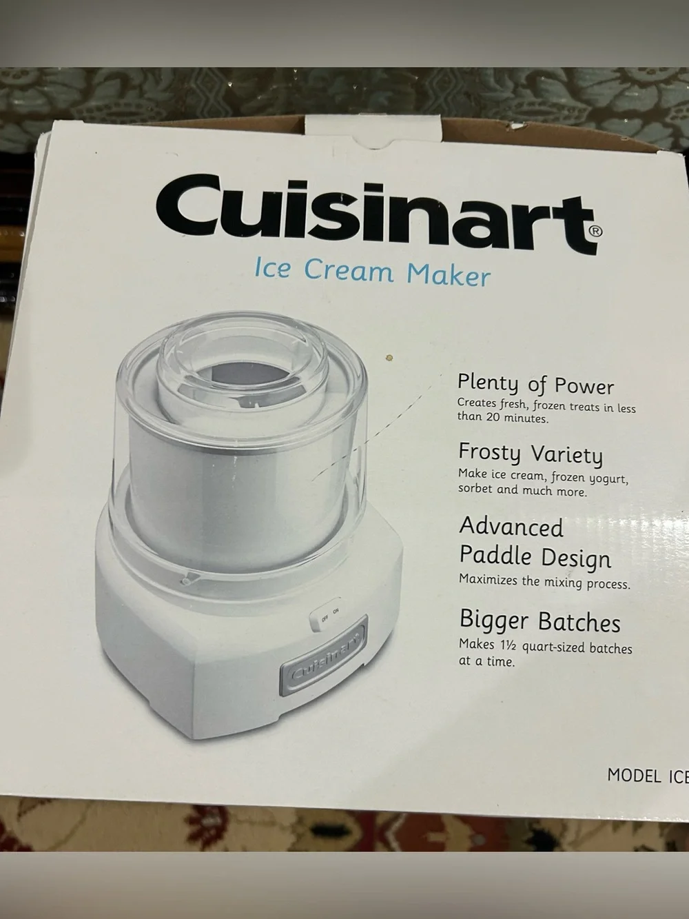 Cuisinart Ice Cream Maker Box - White & Blue Accents